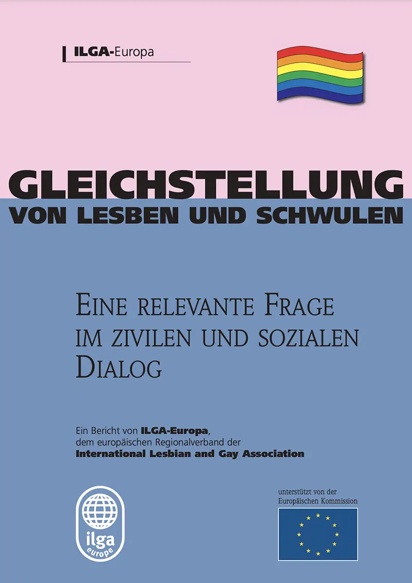 Insgesamt S 300.000,– an Förderungen konnte die HOSI Wien bei österreichischen Ministerien zur Ko-Finanzierung der ersten beiden wichtigen ILGA-Europa-Projekte aufstellen: „Gleichstellung von Lesben und Schwulen – eine relevante Frage im zivilen und sozialen Dialog“ (1998)...